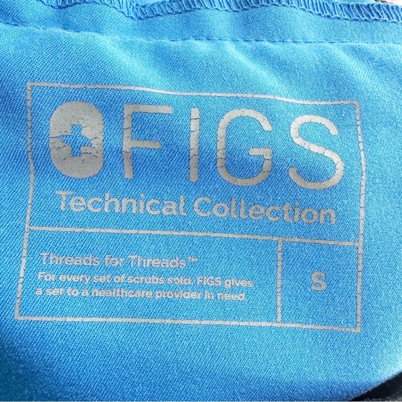 ✅ Figs Blue Cargo Pants with Elastic Cuffs Zamora Jogger Scrub Pants SMALL - Picture 6 of 8